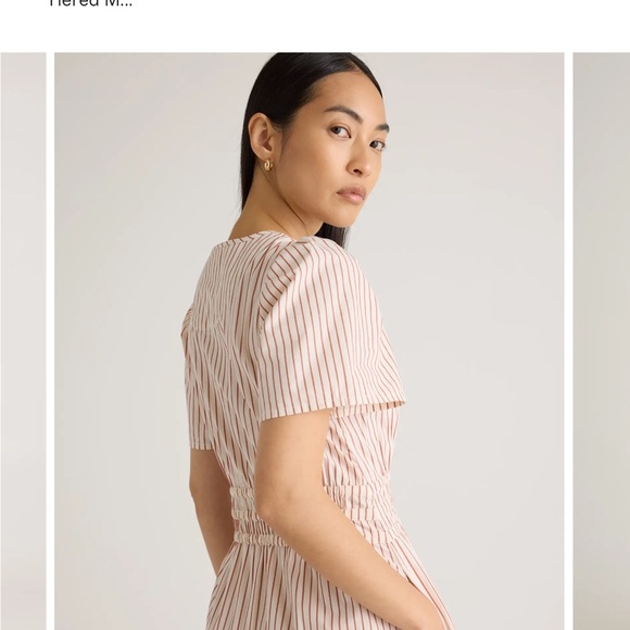 Elegant Terracotta Striped Maxi Dress - Picture 3 of 6